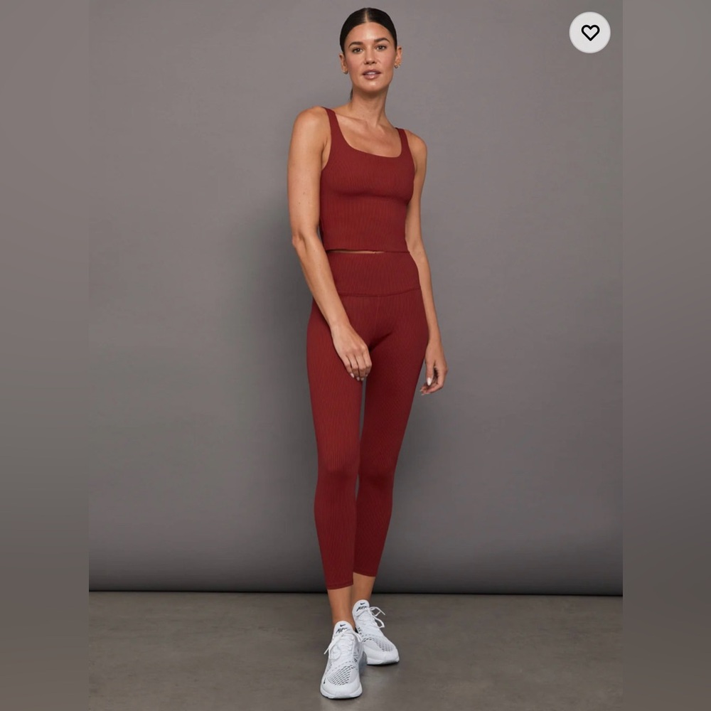 Carbon38 Pink RIBBED 7/8 LEGGING + TANK